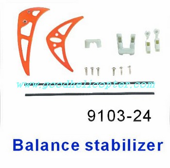 shuangma-9103 helicopter parts tail decoration se (orange color) - Click Image to Close